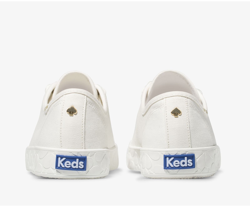 Keds Womens Sneakers White - Kate Spade new york Kickstart Logo Foxing - 184JITGEN